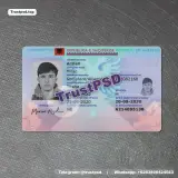 Albania ID Card PSD Template front side editable layout